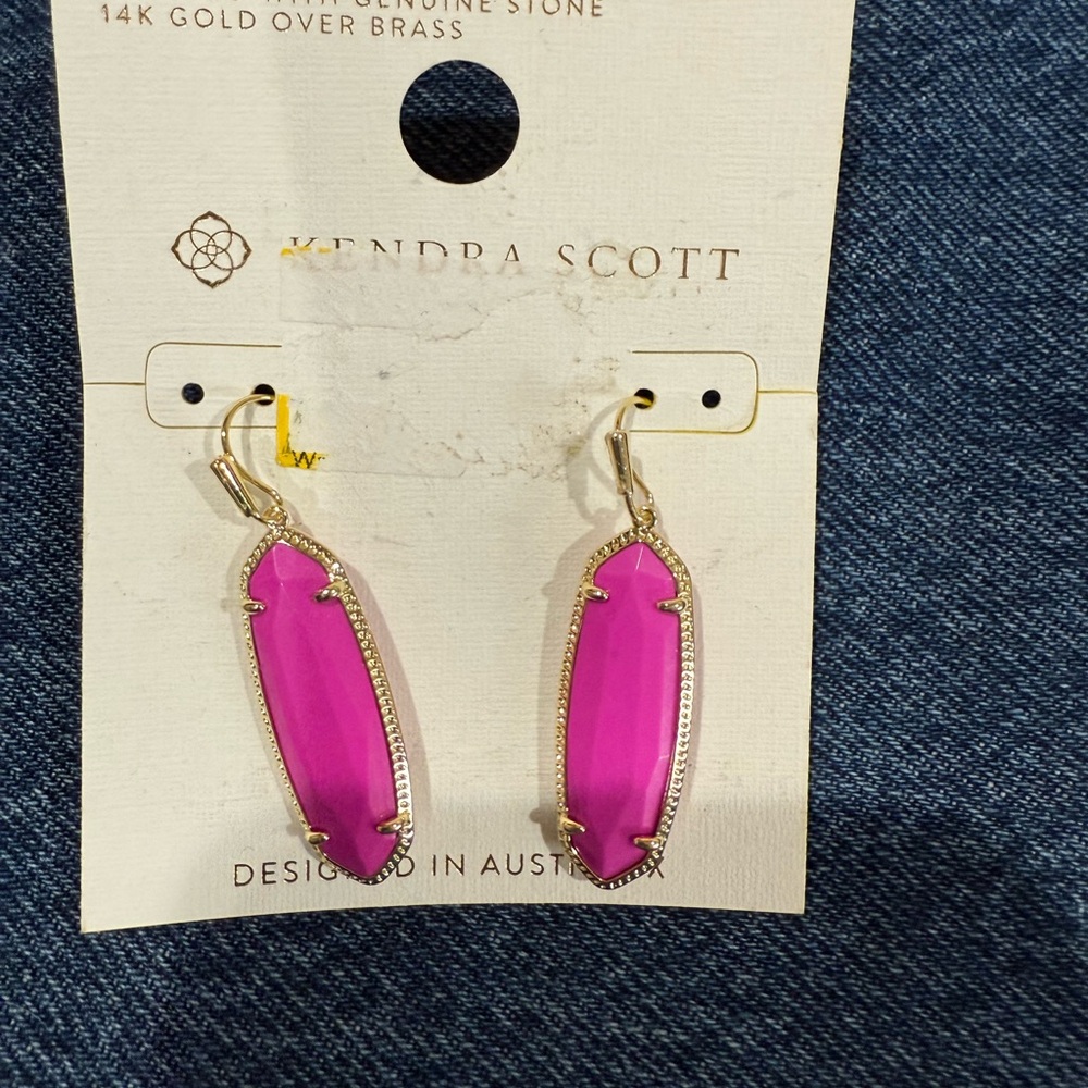 Kendra Scott Pink Drop Earrings